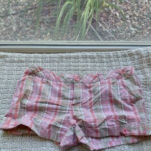 Aeropostale Pink and Green Bermuda Shorts